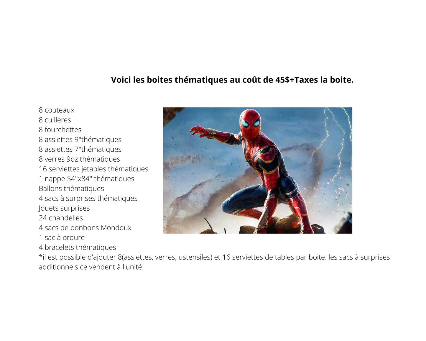 Boîte Party Spiderman