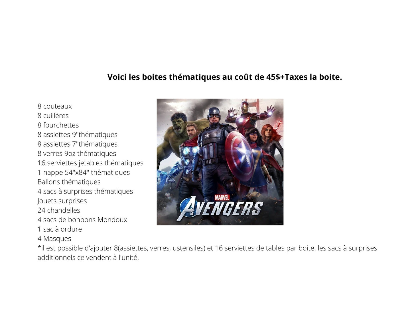 Boîte Party Avengers