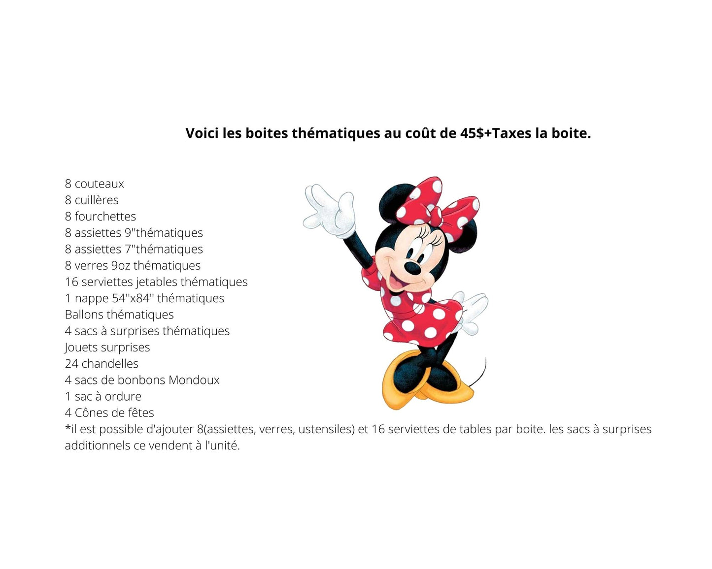 Boîte Party Minnie Mouse